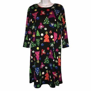 NWT Dress Works Bright Christmas Tree Dress M